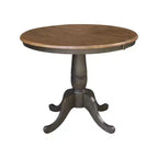 Table à manger extensible ronde 36 International Concepts avec ensemble de 4 chaises à dossier en X