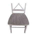 Table à manger extensible ronde 36 International Concepts avec ensemble de 4 chaises à dossier en X