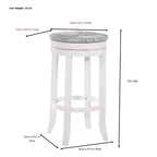 Tabouret de bar Carolina Living 30 Leif pivotant avec assise en jonc, couleur antique