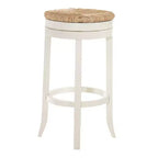 Tabouret de bar Carolina Living 30 Leif pivotant avec assise en jonc, couleur antique
