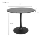 Table à manger ronde Carolina Living 36 Somerset Wood Top