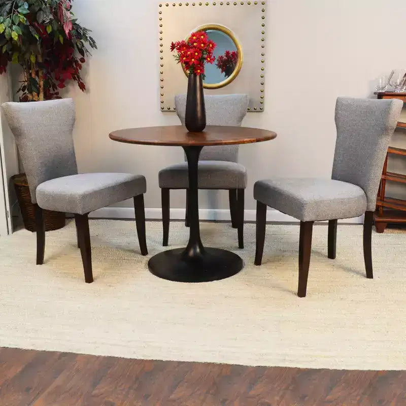 Table à manger ronde Carolina Living 36 Somerset Wood Top