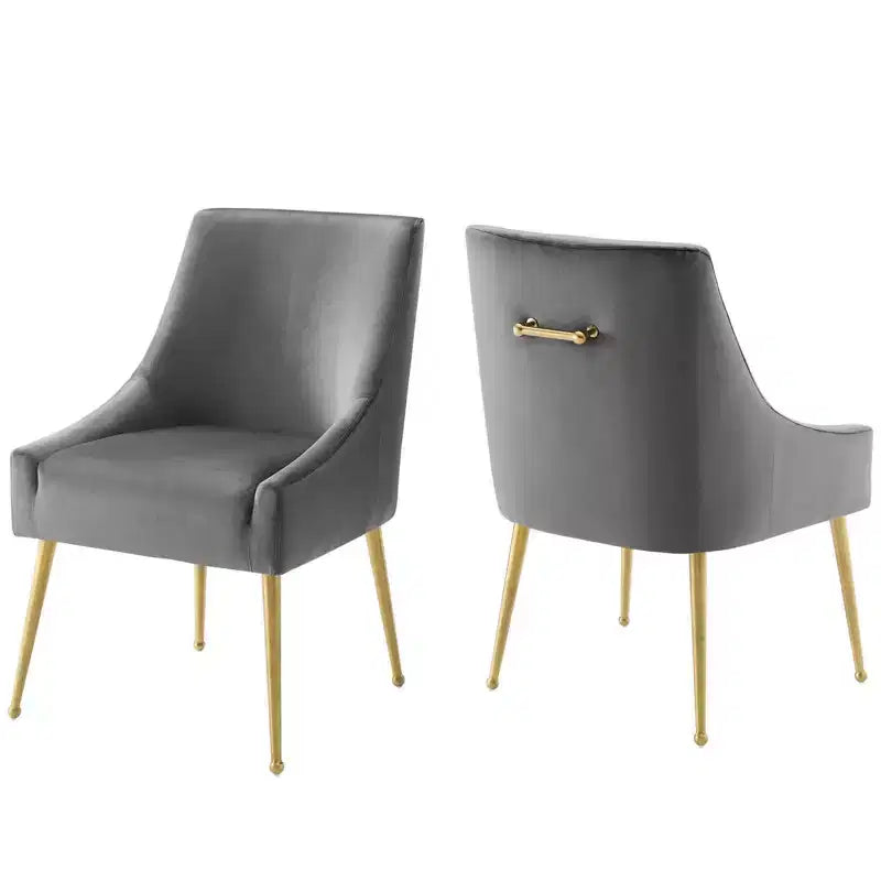 Lot de 2 chaises de salle à manger Modway Discern en velours rembourré de haute performance