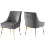 Lot de 2 chaises de salle à manger Modway Discern en velours rembourré de haute performance