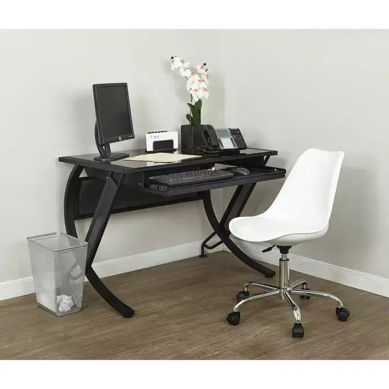 Chaise de bureau Emerson avec piétement chromé pneumatique – OSP Home Furnishings