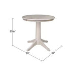 Table sur pied Stacy Round Top Chêne brun - International Concepts