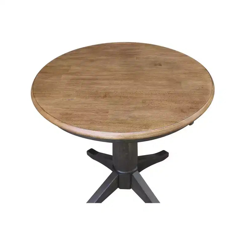 Table sur pied Stacy Round Top Chêne brun - International Concepts