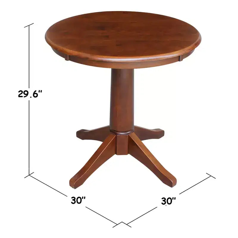 Table sur pied Stacy Round Top Chêne brun - International Concepts