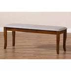 Banc de salle à manger en bois rembourré Cornelie - Baxton Studio