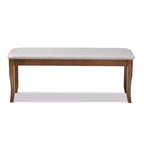 Banc de salle à manger en bois rembourré Cornelie - Baxton Studio