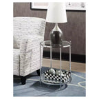 Table d'appoint ronde à 2 niveaux Royal Crest - Johar Furniture