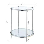 Table d'appoint ronde à 2 niveaux Royal Crest - Johar Furniture
