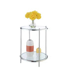 Table d'appoint ronde à 2 niveaux Royal Crest - Johar Furniture