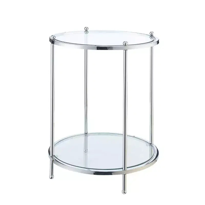 Table d'appoint ronde à 2 niveaux Royal Crest - Johar Furniture