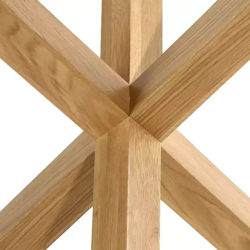 Table à manger ronde Poly & Bark 37.4 Kennedy avec plateau en verre et base en bois