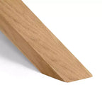 Table à manger ronde Poly & Bark 37.4 Kennedy avec plateau en verre et base en bois