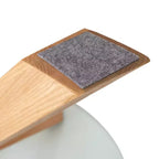 Table à manger ronde Poly & Bark 37.4 Kennedy avec plateau en verre et base en bois