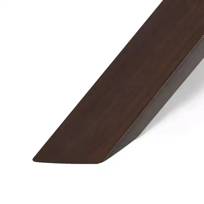 Table à manger ronde Poly & Bark 37.4 Kennedy avec plateau en verre et base en bois