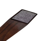 Table à manger ronde Poly & Bark 37.4 Kennedy avec plateau en verre et base en bois