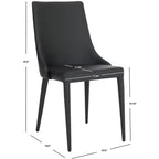 Chaise d'appoint en cuir Summerset 19 H (Lot de 2) - FOX2014 - Safavieh Couture