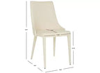 Chaise d'appoint en cuir Summerset 19 H (Lot de 2) - FOX2014 - Safavieh Couture