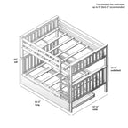 Lit superposé Max & Lily complet sur complet avec lit gigogne