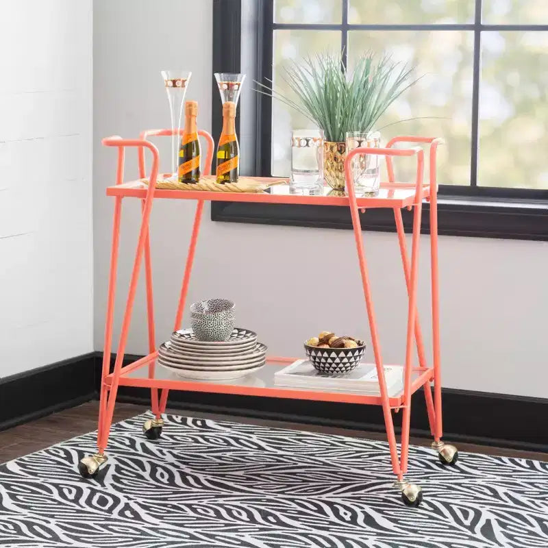 Chariot de bar Mid-Century Modern - Linon