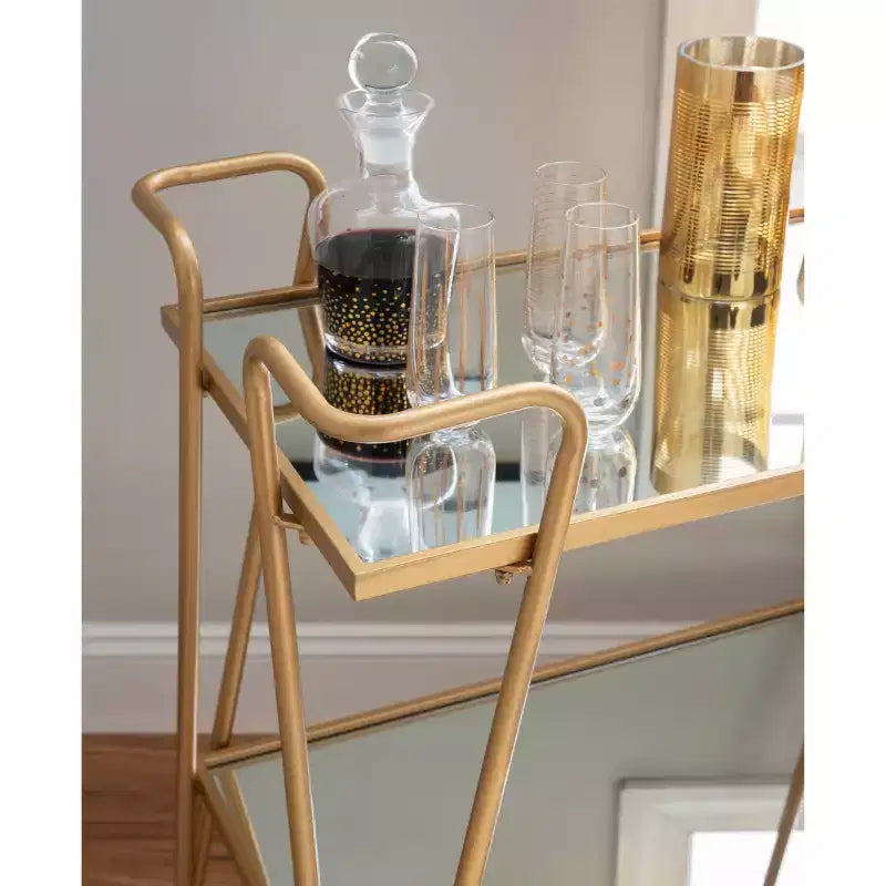 Chariot de bar Mid-Century Modern - Linon
