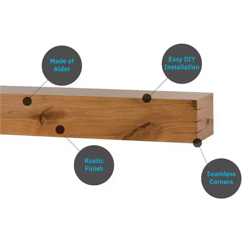 Mantels Direct Wallace - Tablette de cheminée flottante en bois