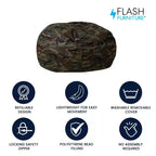 Flash Furniture Pouf surdimensionné pour enfants et adultes