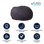 Flash Furniture Pouf surdimensionné pour enfants et adultes
