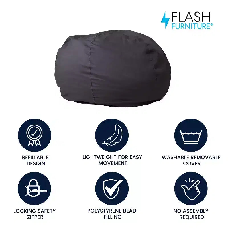 Flash Furniture Pouf surdimensionné pour enfants et adultes