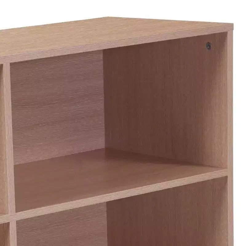 Flash Furniture Dudley, bibliothèque ouverte à 4 étagères, hauteur 75 cm, rangement en imitation chêne