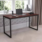 Flash Furniture Bureau Moderne de Qualité Commerciale Style Industriel, Bureau d'Ordinateur Robuste pour Bureau à Domicile - Longueur 55