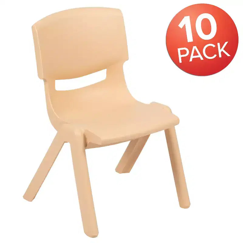 Flash Furniture Lot de 10 chaises d'école empilables en plastique avec hauteur d'assise de 30,5 cm