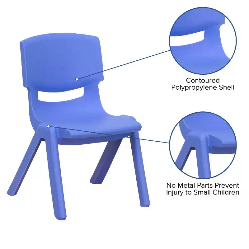 Flash Furniture Lot de 10 chaises d'école empilables en plastique avec hauteur d'assise de 30,5 cm