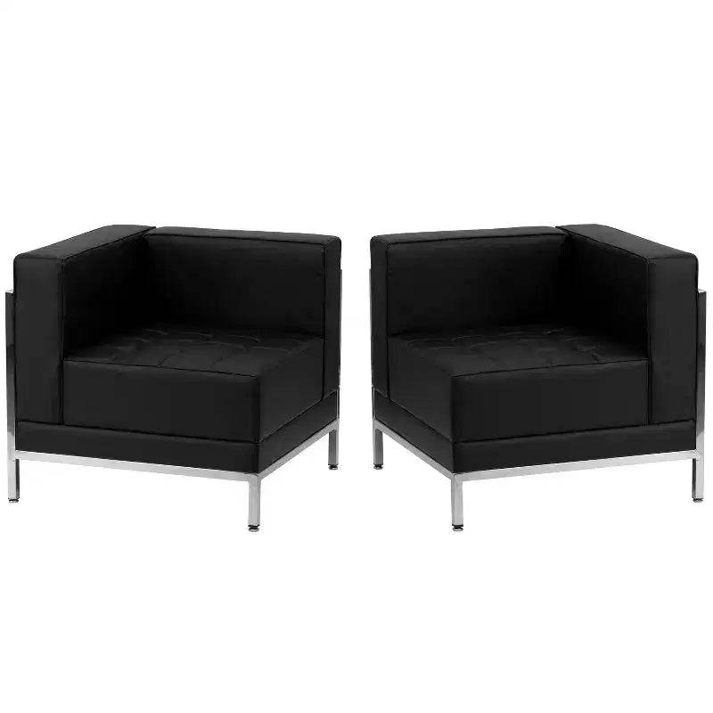 Flash Furniture HERCULES Imagination Series Ensemble de 2 chaises d'angle en cuir synthétique avec crochets d'assemblage