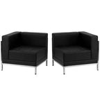 Flash Furniture HERCULES Imagination Series Ensemble de 2 chaises d'angle en cuir synthétique avec crochets d'assemblage