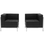 Flash Furniture HERCULES Imagination Series Ensemble de 2 chaises d'angle en cuir synthétique avec crochets d'assemblage