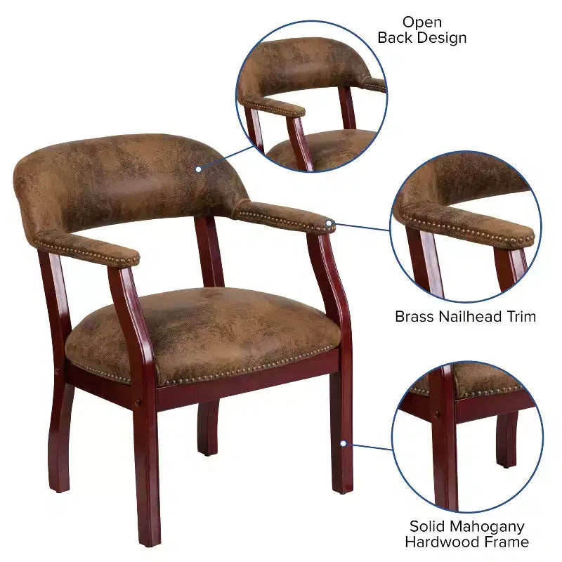 Chaise de conférence Flash Furniture avec Clous Décoratifs