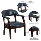 Chaise de conférence Flash Furniture avec Clous Décoratifs