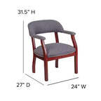 Chaise de conférence Flash Furniture avec Clous Décoratifs