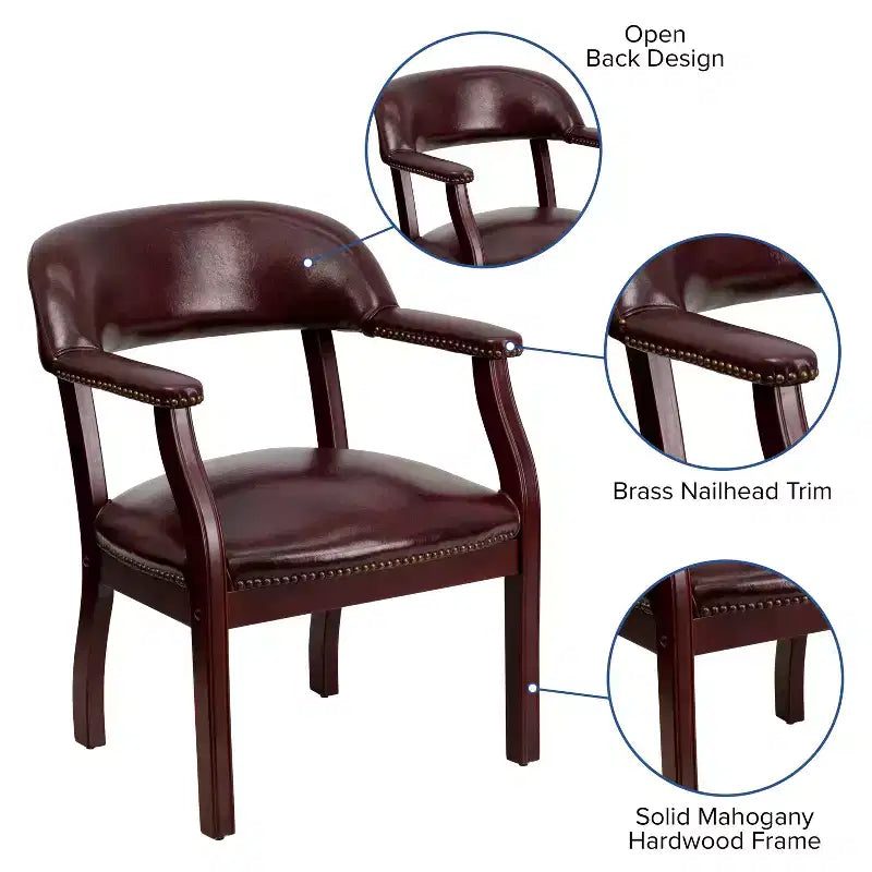 Chaise de conférence Flash Furniture avec Clous Décoratifs
