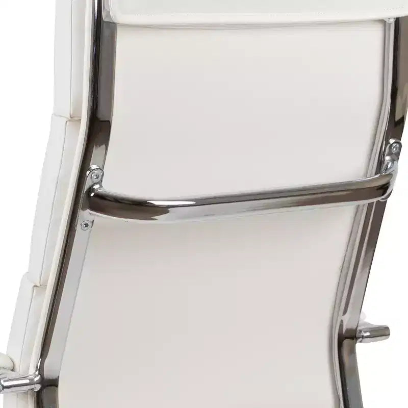 Chaise de bureau pivotante de direction contemporaine en cuir souple avec panneau dossier haut Flash Furniture
