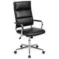 Chaise de bureau pivotante de direction contemporaine en cuir souple avec panneau dossier haut Flash Furniture