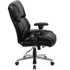 Flash Furniture Série HERCULES Chaise de bureau ergonomique pivotante exécutive grand et fort, utilisation intensive 24h/24 et 7j/7, capacité de 181 kg, avec bouton lombaire et appui-tête et dossier capitonnés