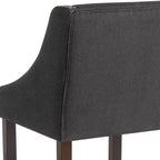 Tabouret de comptoir en bois de 24 po de hauteur de la série Carmel de Flash Furniture avec garniture cloutée décorative