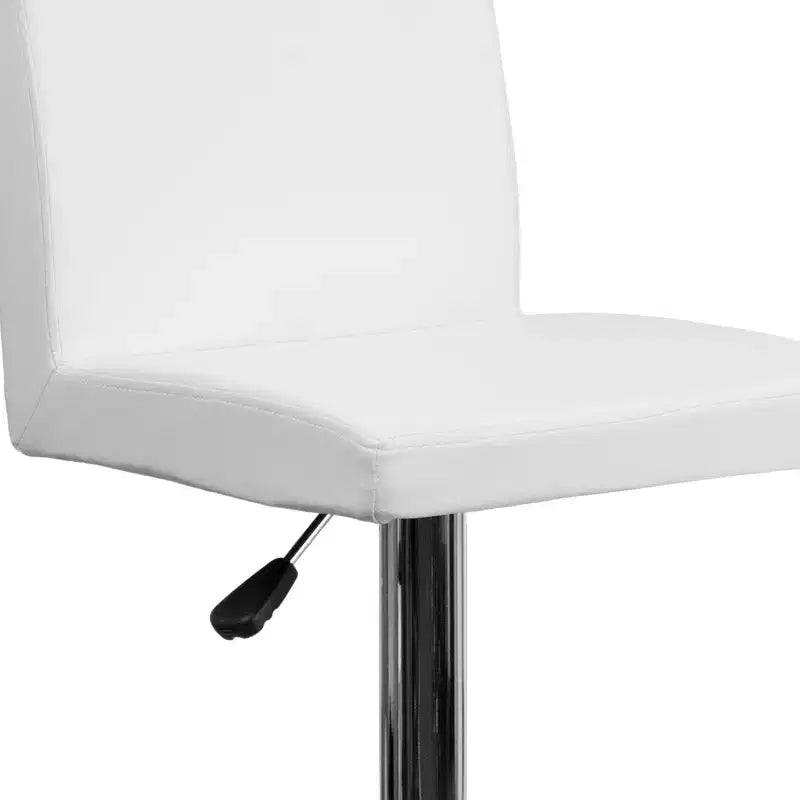 Tabouret de bar contemporain Flash Furniture en vinyle, hauteur réglable, avec dossier à panneaux et base chromée