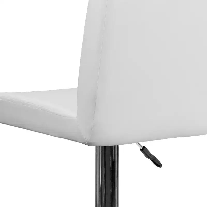 Tabouret de bar contemporain Flash Furniture en vinyle, hauteur réglable, avec dossier à panneaux et base chromée