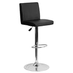 Tabouret de bar contemporain Flash Furniture en vinyle, hauteur réglable, avec dossier à panneaux et base chromée